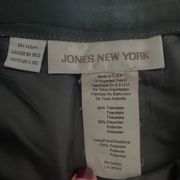 Y2K Black Jones New York Single Pleat Trousers with Cuffs Size 14 - Picture 6 of 9